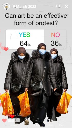 John MacLean ViewsParticipatory Instagram artwork, Views series, 6 March 2022. Digital artwork using Instagram poll function. Question: 