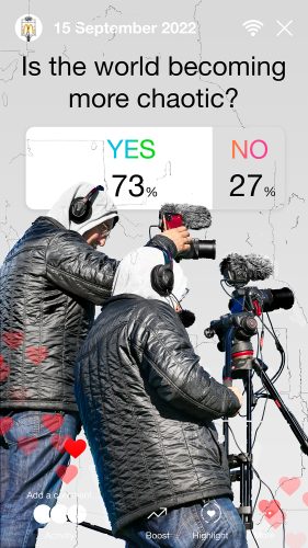 John MacLean ViewsParticipatory Instagram artwork, Views series, 15 September 2022. Digital artwork using Instagram poll function. Question: 